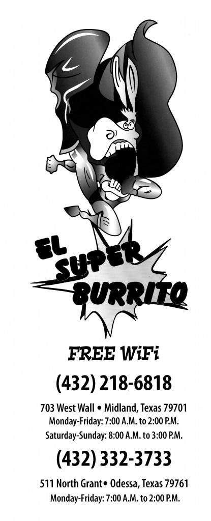 El Super Burrito's Donkey Kicking Menu